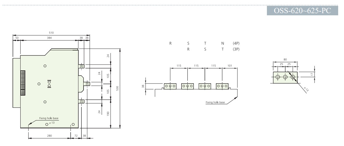 ATS Osung OSS-610-PC - 1000A (ATS 3P 1000A)